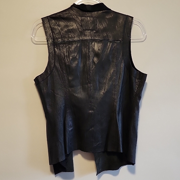 Kut from the Kloth Black Leather Vest - Picture 8 of 8